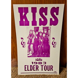 Vintage 1983 Poster - Concert Kiss Elder Tour